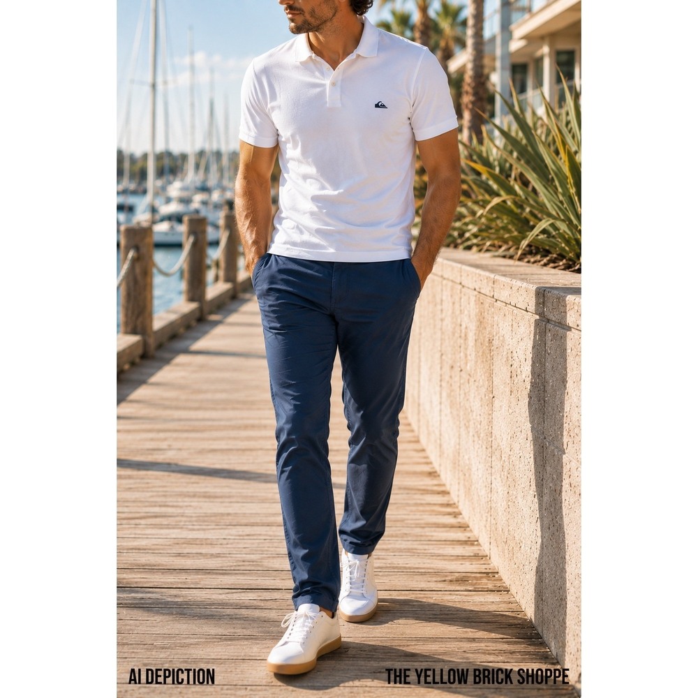 Quiksilver Men's 34x32 Slim Fit Performance Pants Navy‎ Stretch NWT